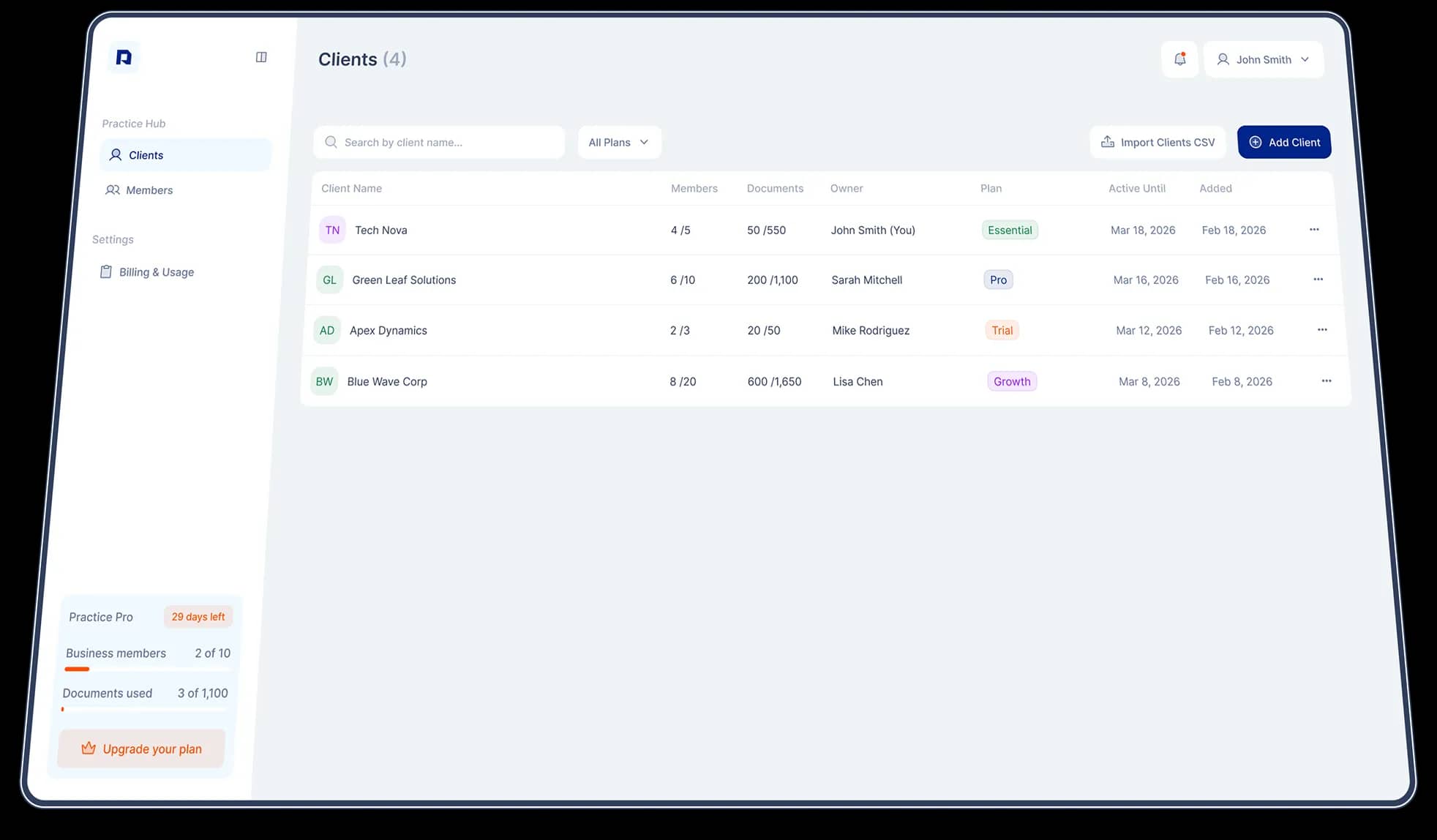 Receiptflow dashboard and mobile app performing automated receipt data extraction and receipt management